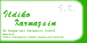 ildiko karmazsin business card